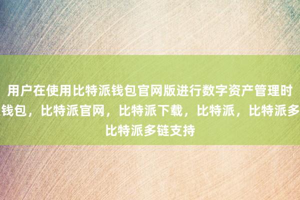 用户在使用比特派钱包官网版进行数字资产管理时比特派钱包，比特派官网，比特派下载，比特派，比特派多链支持