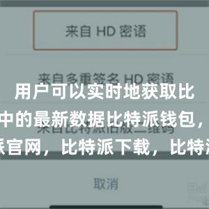 用户可以实时地获取比特币网络中的最新数据比特派钱包，比特派官网，比特派下载，比特派，比特派多链支持