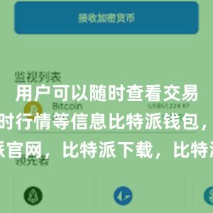 用户可以随时查看交易记录、实时行情等信息比特派钱包，比特派官网，比特派下载，比特派，比特派多链支持