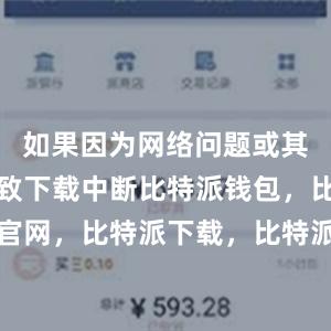 如果因为网络问题或其他原因导致下载中断比特派钱包，比特派官网，比特派下载，比特派，比特派多链支持