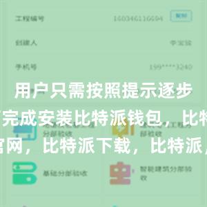 用户只需按照提示逐步操作即可完成安装比特派钱包，比特派官网，比特派下载，比特派，比特派多链支持